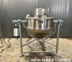 Unused Lee Industries 200 Gallon Kettle – 316 SS, Scrape Agitation, Tilting Bowl, VSD