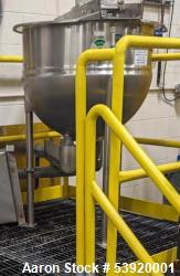 Used-50 Gallon Lee SS S/M Kettle. Model  D7S/B8508A with sweep mixer, valve,  VFD, (Does not include mezzanine or structural...